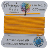 Sunflower Griffin Silk Cord – Hand‑Dyed Thread for Knotting, Jewelry Making, Pendant Stringing